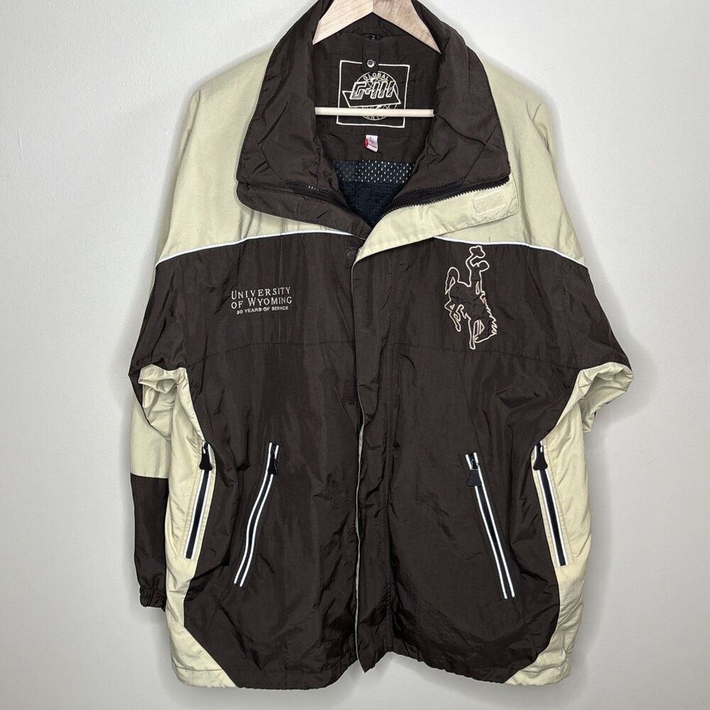 University Of Wyoming Cowboys Men’s Large Windbreaker Jkt Global Identity G-III